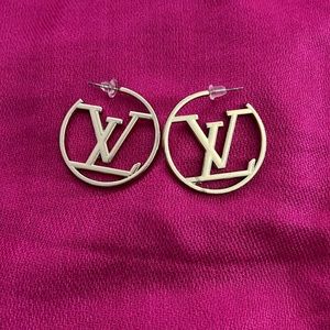 LV hoop earrings